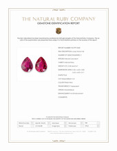 1.25&nbsp;Ct.Tw.Total Carat Weight Purplish Red Ruby Pair from Mozambique Scan Report