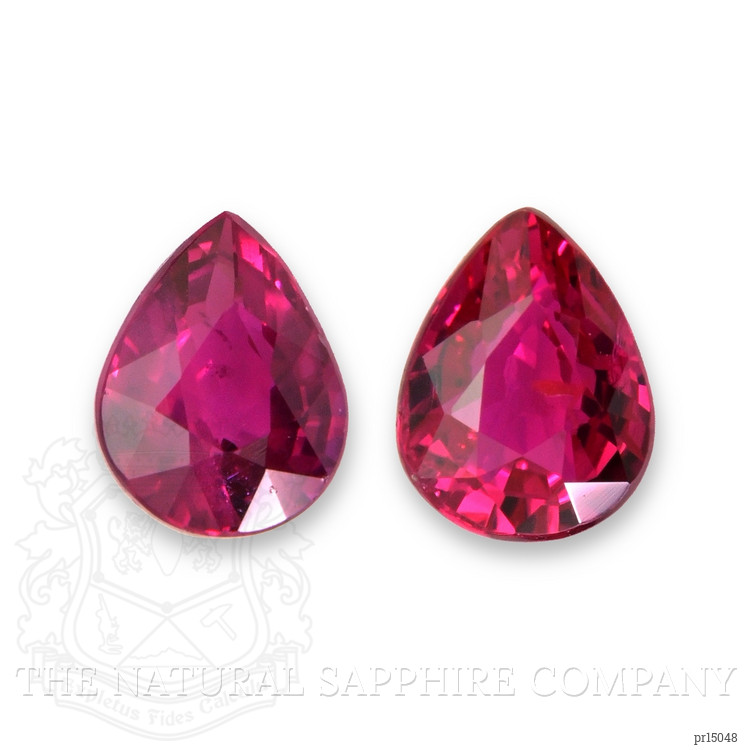 1.25 Ct.Tw. Purplish Red Ruby Pair from Mozambique