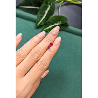 1.25&nbsp;Ct.Tw.Total Carat Weight Purplish Red Ruby Pair from Mozambique Life Style