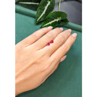1.25&nbsp;Ct.Tw.Total Carat Weight Purplish Red Ruby Pair from Mozambique Life Style