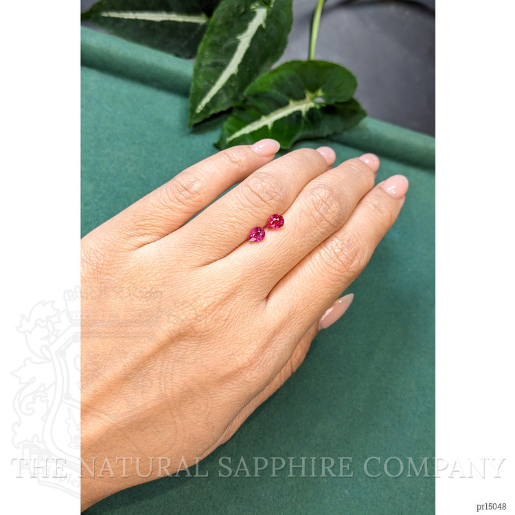 1.25 Ct.Tw. Purplish Red Ruby Pair from Mozambique