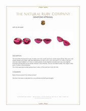 1.16&nbsp;Ct.Tw.Total Carat Weight Pinkish Red Ruby Pair from Mozambique Appraisal
