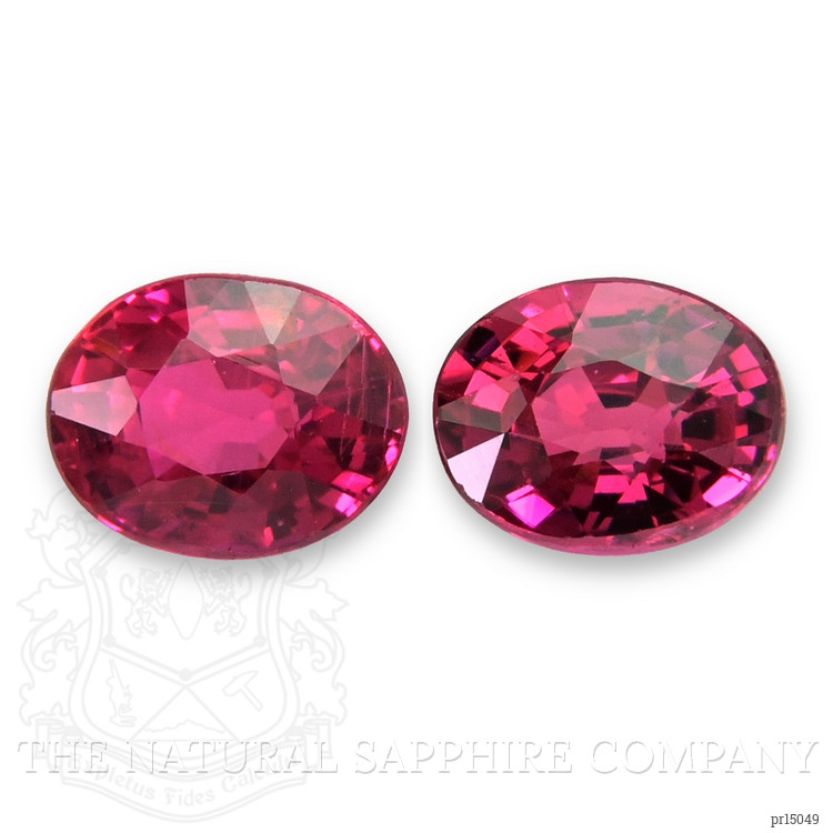 1.16 Ct.Tw. Pinkish Red Ruby Pair from Mozambique