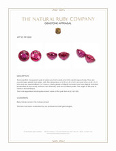 1.08 Ct.Tw.Total Carat Weight Pinkish Red Ruby Pair from Mozambique Appraisal
