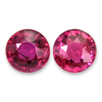 1.08 Ct.Tw.Total Carat Weight Pinkish Red Ruby Pair from Mozambique Video