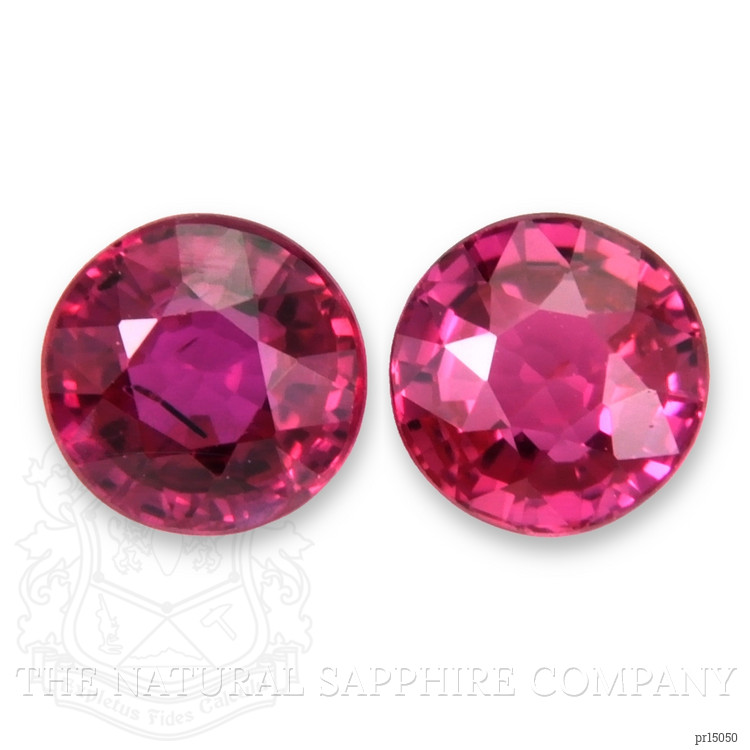 1.08 Ct.Tw. Pinkish Red Ruby Pair from Mozambique