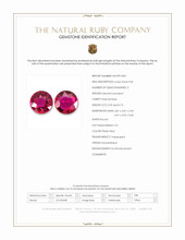 1.31&nbsp;Ct.Tw.Total Carat Weight Pinkish Red Ruby Pair from Mozambique Scan Report