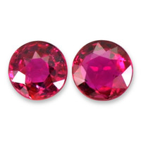 1.31&nbsp;Ct.Tw.Total Carat Weight Pinkish Red Ruby Pair from Mozambique Video