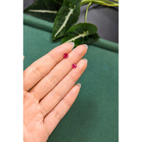 1.31 Ct.Tw.Total Carat Weight Pinkish Red Ruby Pair from Mozambique Life Style
