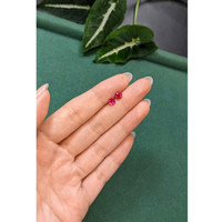 1.31 Ct.Tw.Total Carat Weight Pinkish Red Ruby Pair from Mozambique Life Style