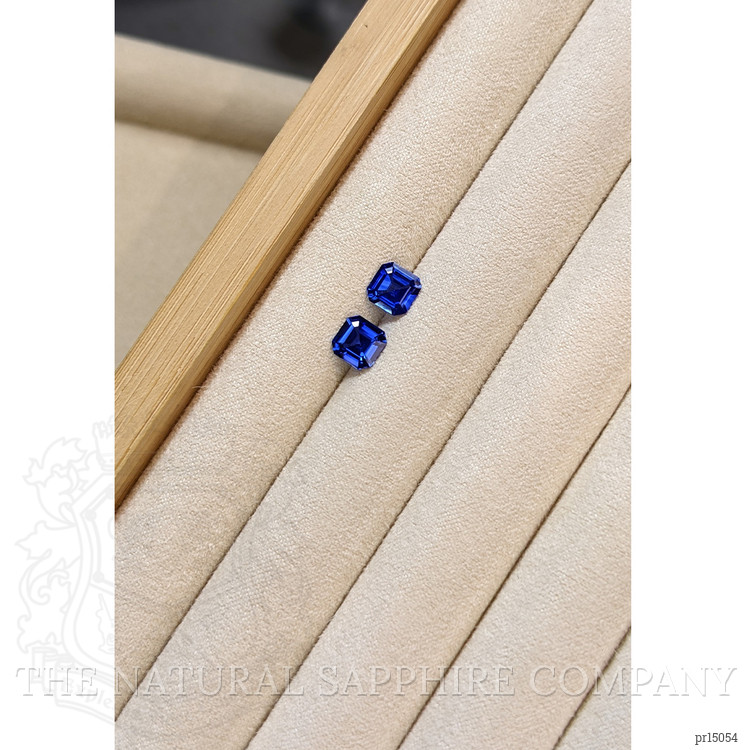 2.08 Ct.Tw. Blue Sapphire Pair from Ceylon (Sri Lanka)