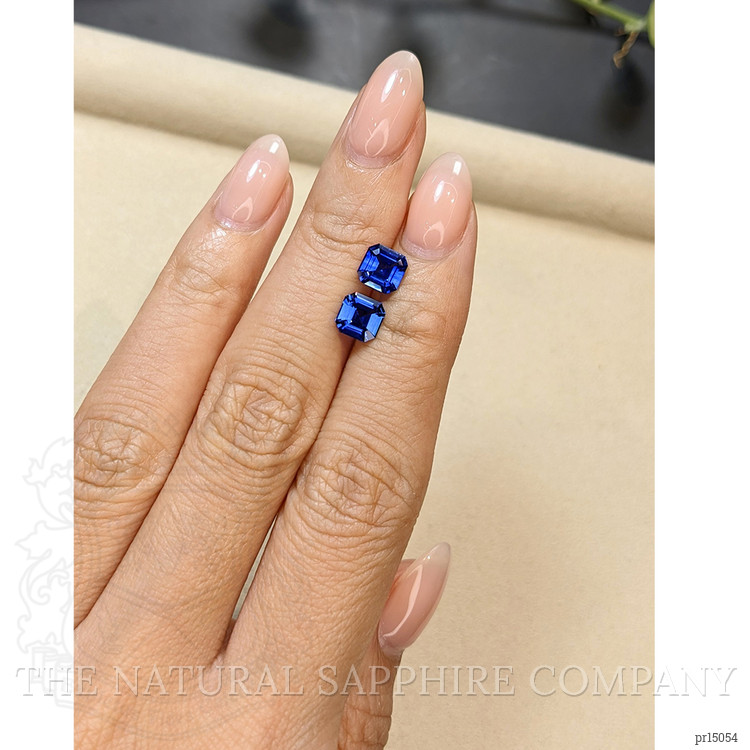 2.08 Ct.Tw. Blue Sapphire Pair from Ceylon (Sri Lanka)