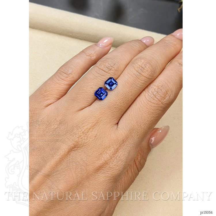2.08 Ct.Tw. Blue Sapphire Pair from Ceylon (Sri Lanka)
