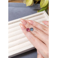 5.72&nbsp;Ct.Tw.Total Carat Weight Pinkish Purple Cabochon Tourmaline Pair from Afghanistan Life Style