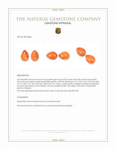 16.56 Ct.Tw.Total Carat Weight Orange Cabochon Spessartite Garnet Pair from Nigeria Appraisal