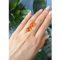 16.56 Ct.Tw.Total Carat Weight Orange Cabochon Spessartite Garnet Pair from Nigeria Life Style
