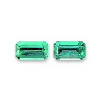 1.11 Ct.Tw.Total Carat Weight Emerald Pair from Russia Video