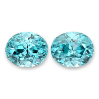 2.19&nbsp;Ct.Tw.Total Carat Weight Blue Zircon Pair from Cambodia Video