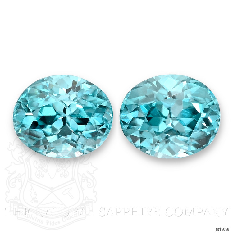 2.19 Ct.Tw. Blue Zircon Pair from Cambodia