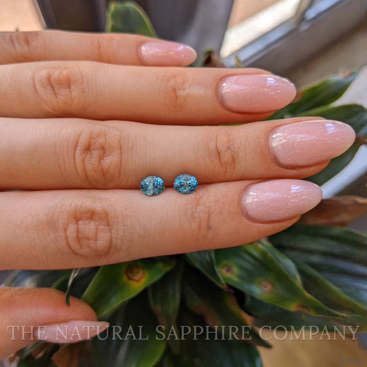 2.19 Ct.Tw. Blue Zircon Pair from Cambodia