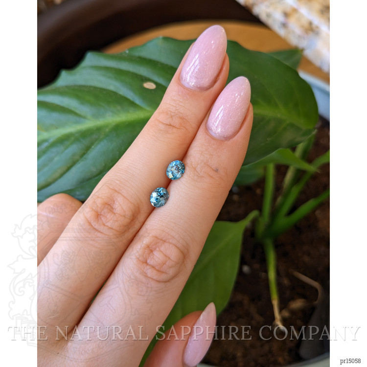 2.19 Ct.Tw. Blue Zircon Pair from Cambodia