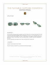 1.95 Ct.Tw.Total Carat Weight Bluish Green Sapphire Pair from Montana Appraisal