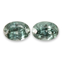1.95 Ct.Tw.Total Carat Weight Bluish Green Sapphire Pair from Montana Video