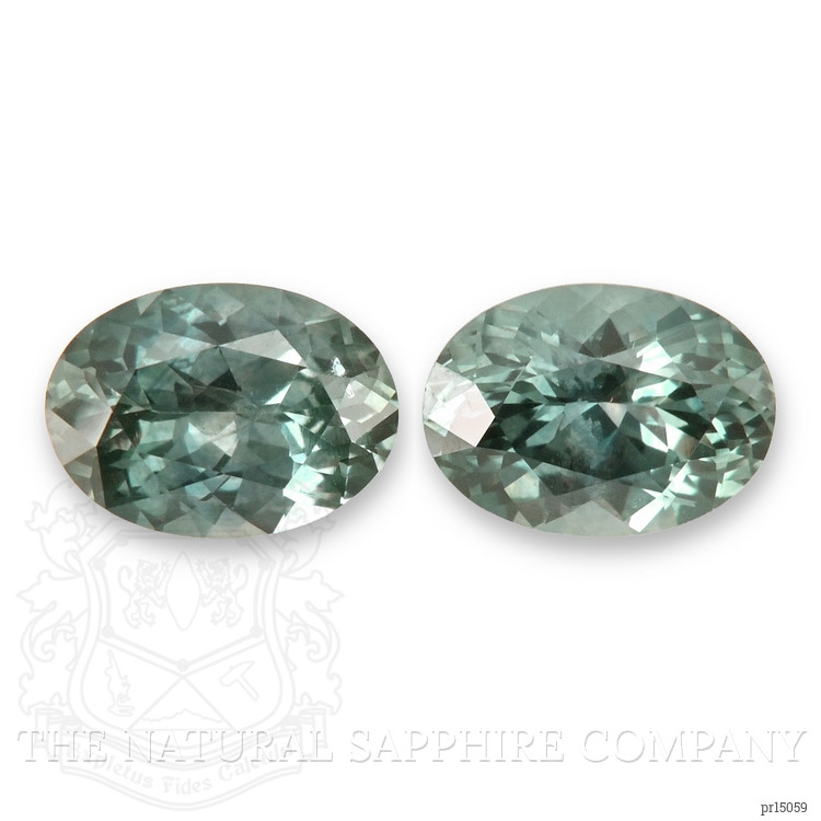 1.95 Ct.Tw. Bluish Green Sapphire Pair from Montana