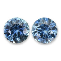 0.80 Ct.Tw.Total Carat Weight Greenish Blue Sapphire Pair from Montana Video