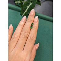 1.13 Ct.Tw.Total Carat Weight Green Tourmaline Pair from Brazil Life Style