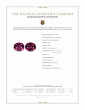 6.00&nbsp;Ct.Tw.Total Carat Weight Purplish Pink Garnet Pair from Tanzania Scan Report