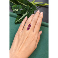 6.00 Ct.Tw.Total Carat Weight Purplish Pink Garnet Pair from Tanzania Life Style