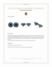 1.24 Ct.Tw.Total Carat Weight Greenish Blue Sapphire Pair from Montana Appraisal