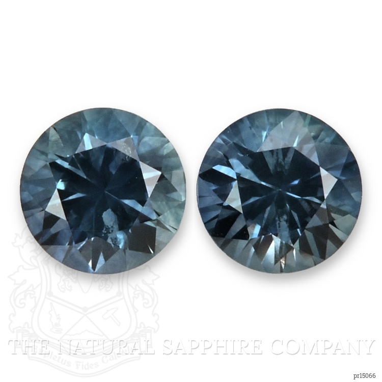 1.24 Ct.Tw. Greenish Blue Sapphire Pair from Montana