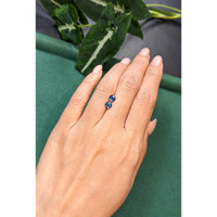 1.24 Ct.Tw.Total Carat Weight Greenish Blue Sapphire Pair from Montana Life Style