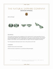 0.71 Ct.Tw.Total Carat Weight Green Sapphire Pair from Montana Appraisal
