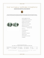 0.71 Ct.Tw.Total Carat Weight Green Sapphire Pair from Montana Scan Report
