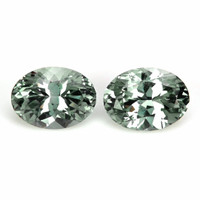 0.71 Ct.Tw.Total Carat Weight Green Sapphire Pair from Montana Video