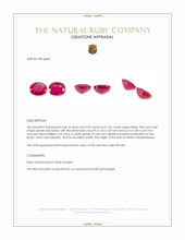 2.05&nbsp;Ct.Tw.Total Carat Weight Pinkish Red Ruby Pair from Mozambique Appraisal