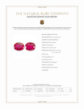 2.05&nbsp;Ct.Tw.Total Carat Weight Pinkish Red Ruby Pair from Mozambique Scan Report