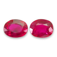 2.05&nbsp;Ct.Tw.Total Carat Weight Pinkish Red Ruby Pair from Mozambique Video