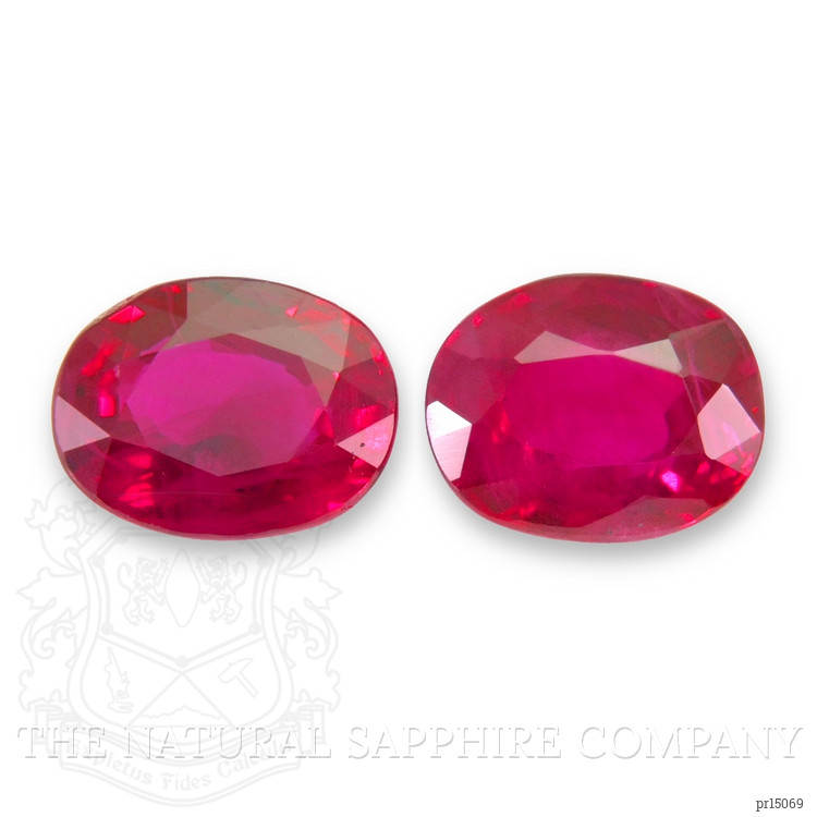2.05 Ct.Tw. Pinkish Red Ruby Pair from Mozambique