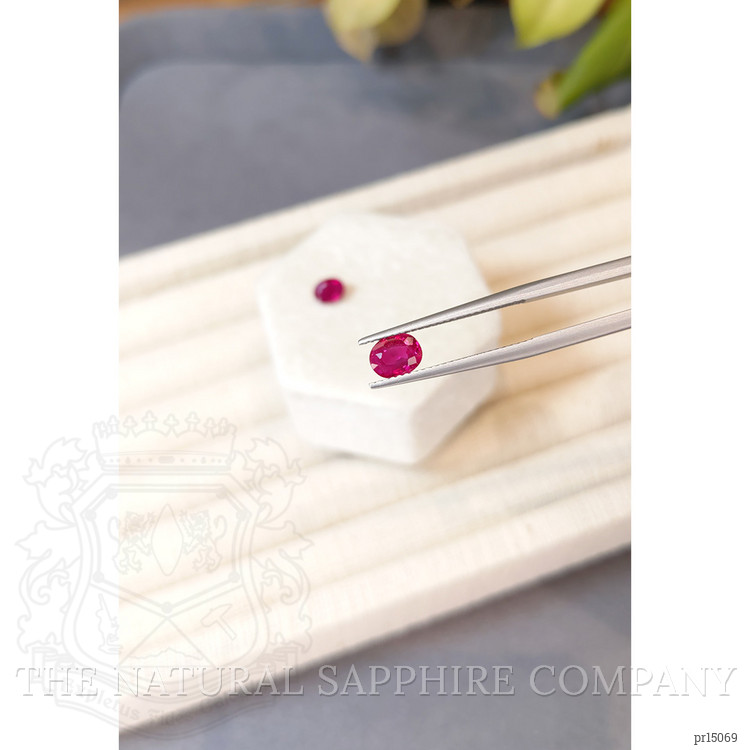 2.05 Ct.Tw. Pinkish Red Ruby Pair from Mozambique