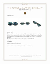 2.30 Ct.Tw.Total Carat Weight Bluish Green Sapphire Pair from Montana Appraisal
