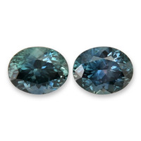 2.30 Ct.Tw.Total Carat Weight Bluish Green Sapphire Pair from Montana Video