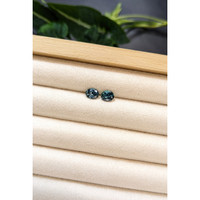 2.30&nbsp;Ct.Tw.Total Carat Weight Bluish Green Sapphire Pair from Montana Life Style