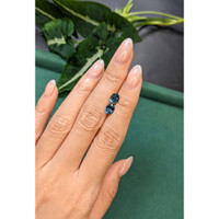 2.30&nbsp;Ct.Tw.Total Carat Weight Bluish Green Sapphire Pair from Montana Life Style