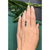 2.30&nbsp;Ct.Tw.Total Carat Weight Bluish Green Sapphire Pair from Montana Life Style