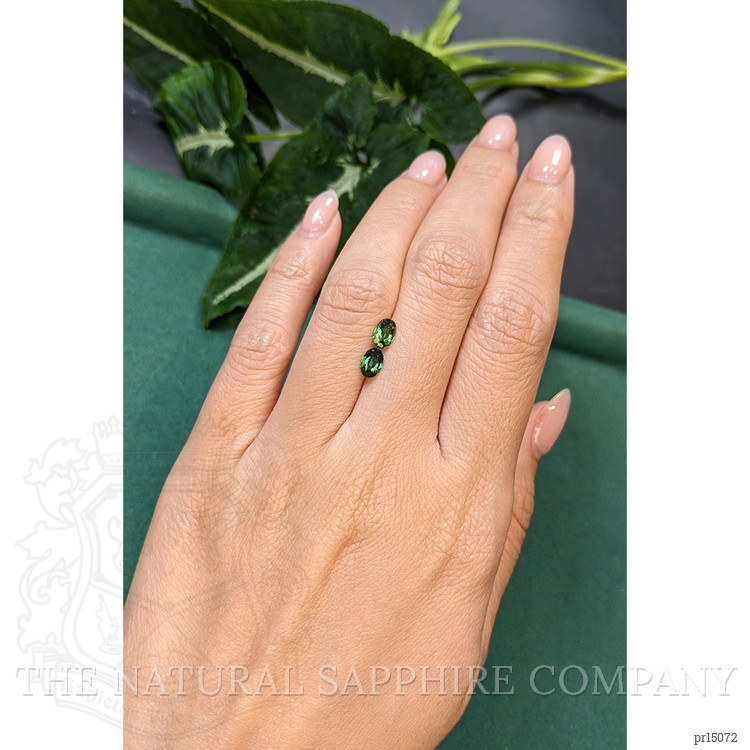 1.01 Ct.Tw. Green Tourmaline Pair from Brazil