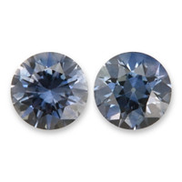 1.39 Ct.Tw.Total Carat Weight Greyish Blue Sapphire Pair from Montana Video